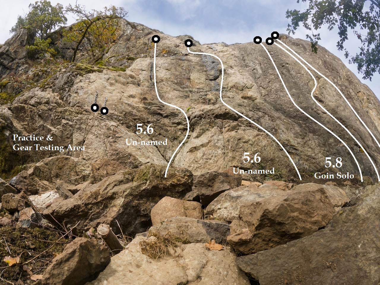 Main Wall - Courtesy of Allen Agopsowicz Photographer (Vancouver Island South Climbers' Guide)